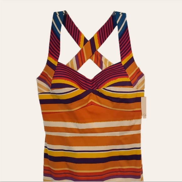 Calvin Klein Dress, Stripe Strappy Sheath, NWT - Picture 3 of 11